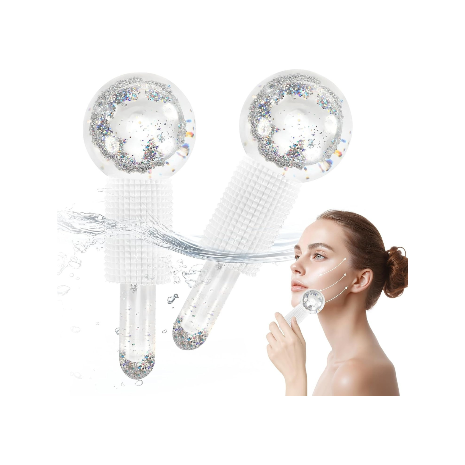 Set 2 Sfere Ice Roller Viso e Occhi Anti-Gonfiore