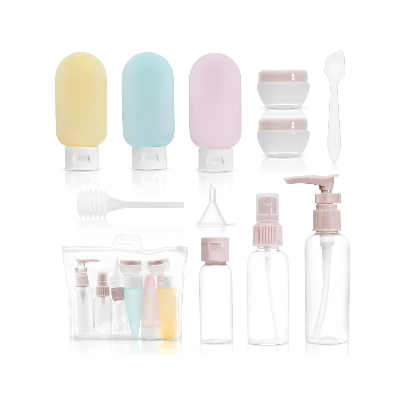 Kit da Viaggio 11 Pezzi Flaconi e Contenitori 30-80ml