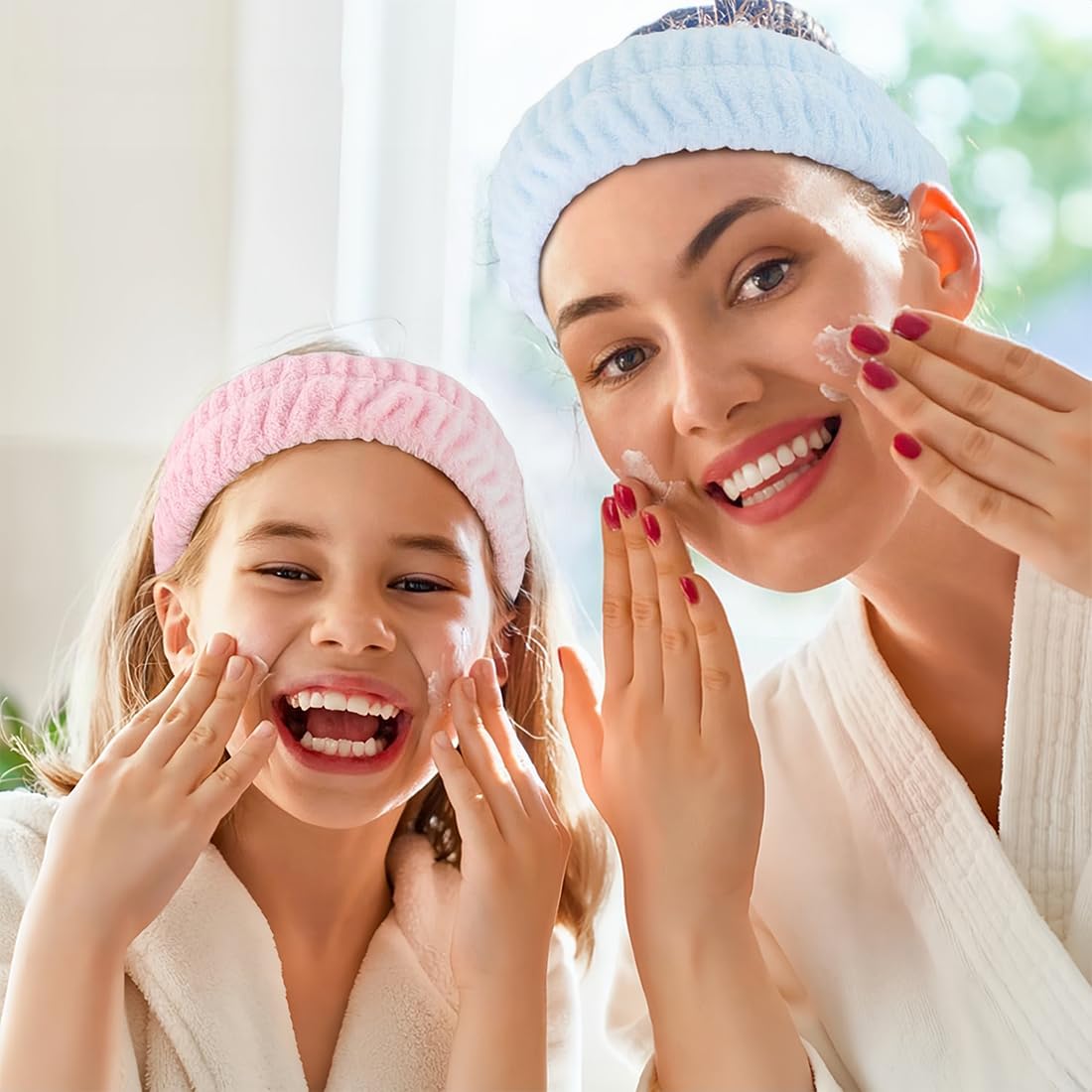 Set 9 Fasce e Polsini Assorbenti per Skincare, Spa e Yoga