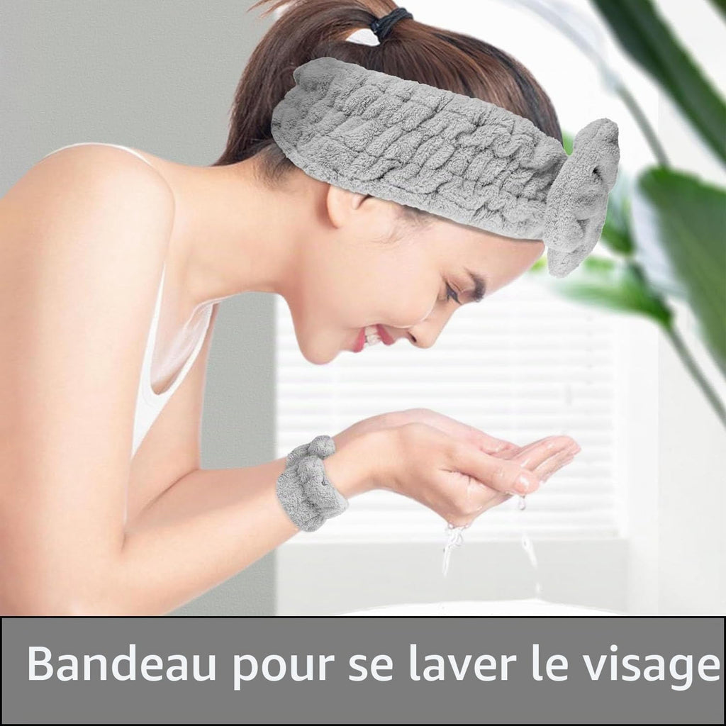 Set 6 Polsini Assorbenti per Lavaggio Viso e Capelli