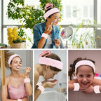 Set 9 Fasce e Polsini Assorbenti per Skincare, Spa e Yoga