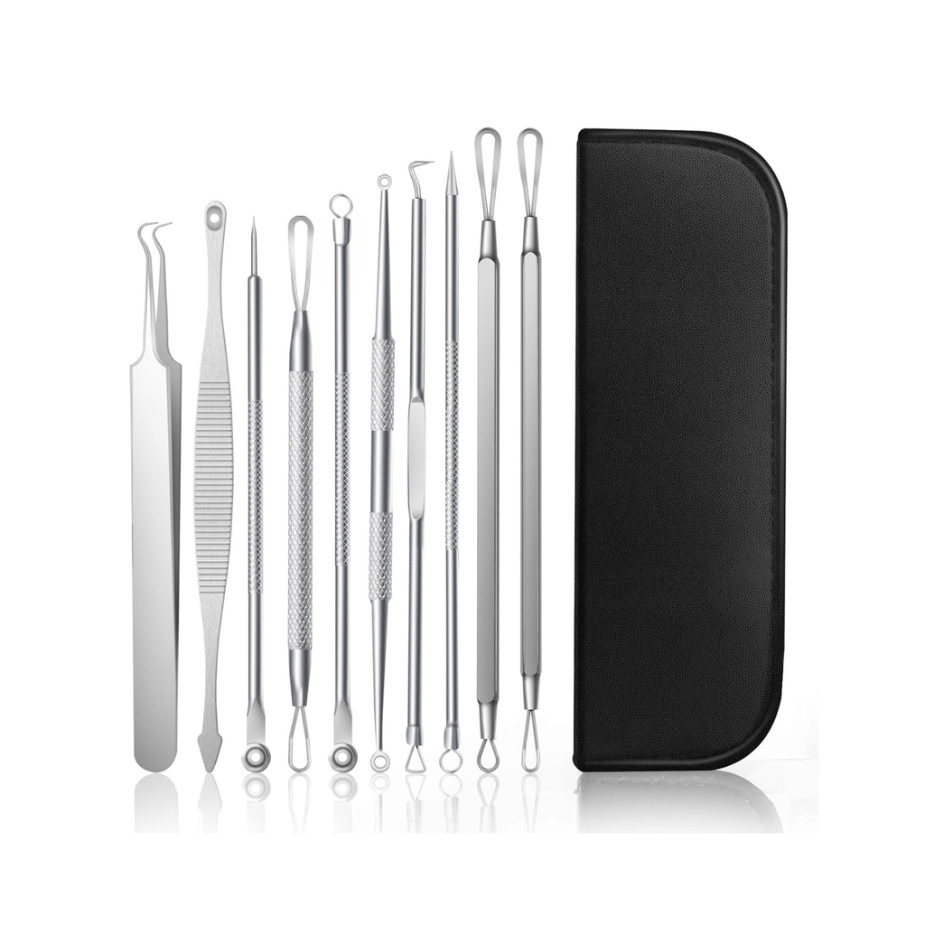 Kit 10 Strumenti Rimozione Punti Neri in Acciaio Inox