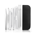 Kit 10 Strumenti Rimozione Punti Neri in Acciaio Inox