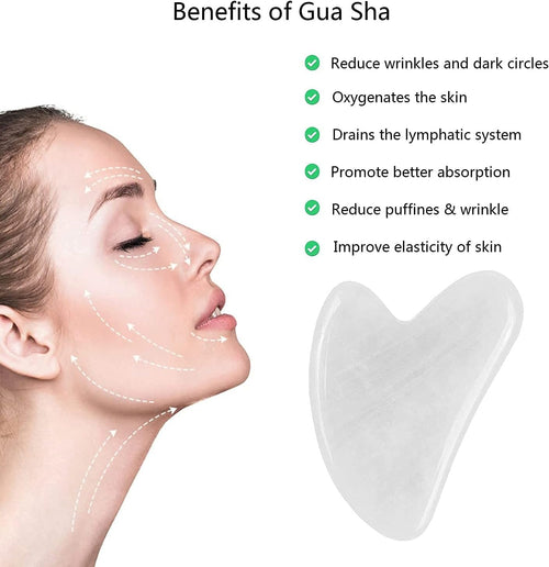 Gua Sha in Giada Bianca – Anti-Rughe e Massaggio Viso e Corpo