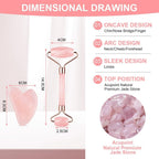 Set 2 Rulli in Giada Rosa e Gua Sha – Massaggio Viso Anti-Età