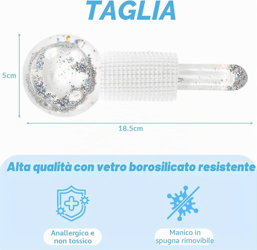 Set 2 Sfere Ice Roller Viso e Occhi Anti-Gonfiore