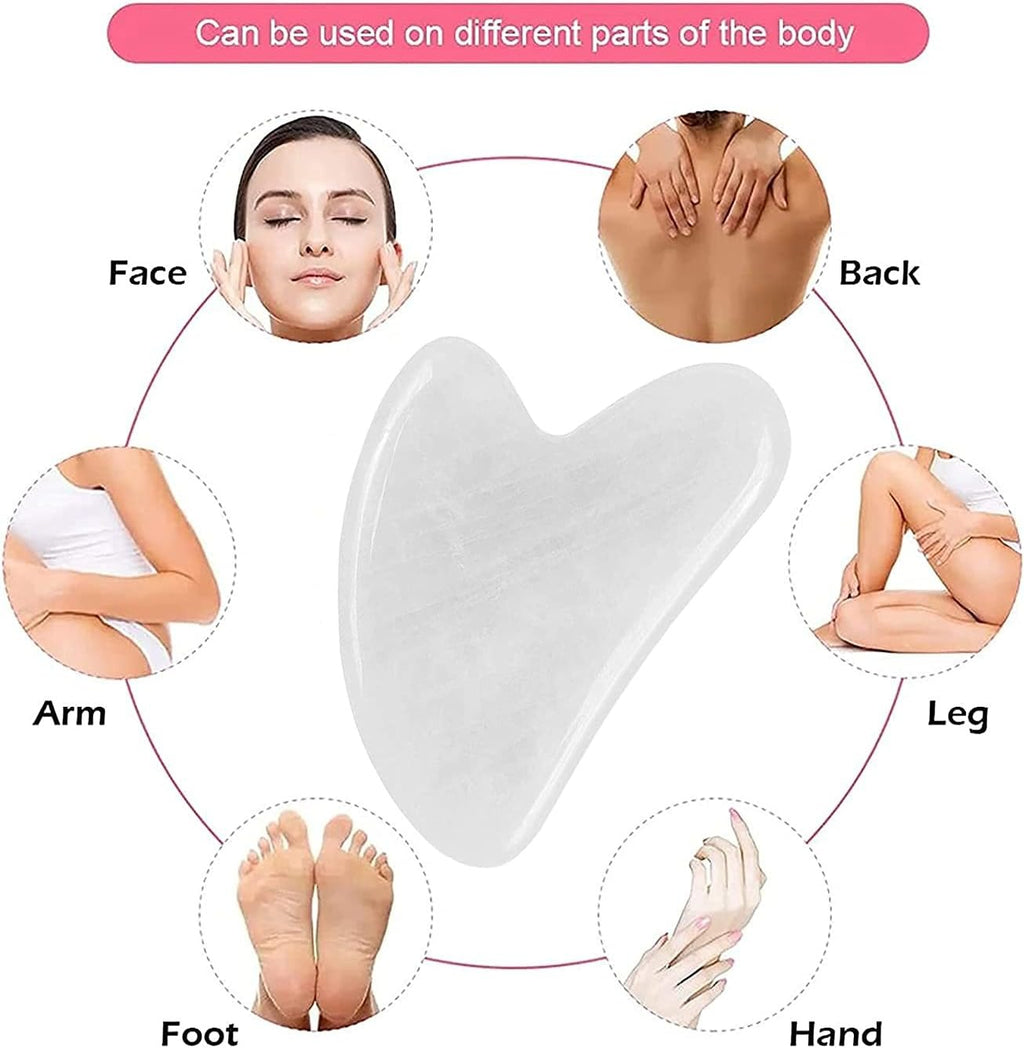 Gua Sha in Giada Bianca – Anti-Rughe e Massaggio Viso e Corpo