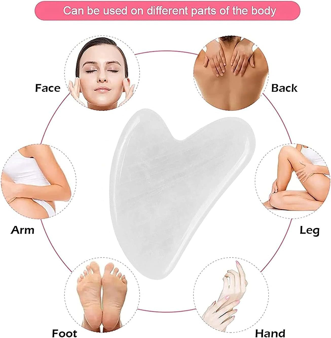 Gua Sha in Giada Bianca – Anti-Rughe e Massaggio Viso e Corpo