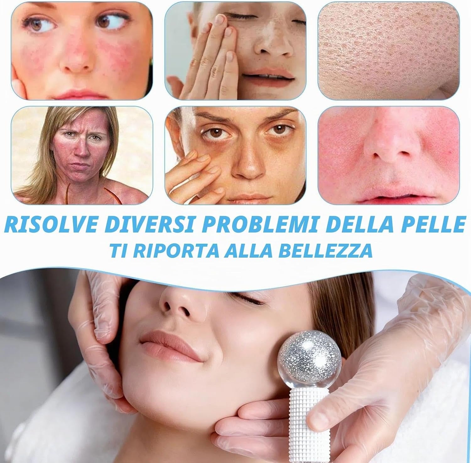 Set 2 Sfere Ice Roller Viso e Occhi Anti-Gonfiore