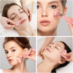 Set 2 Rulli in Giada Rosa e Gua Sha – Massaggio Viso Anti-Età