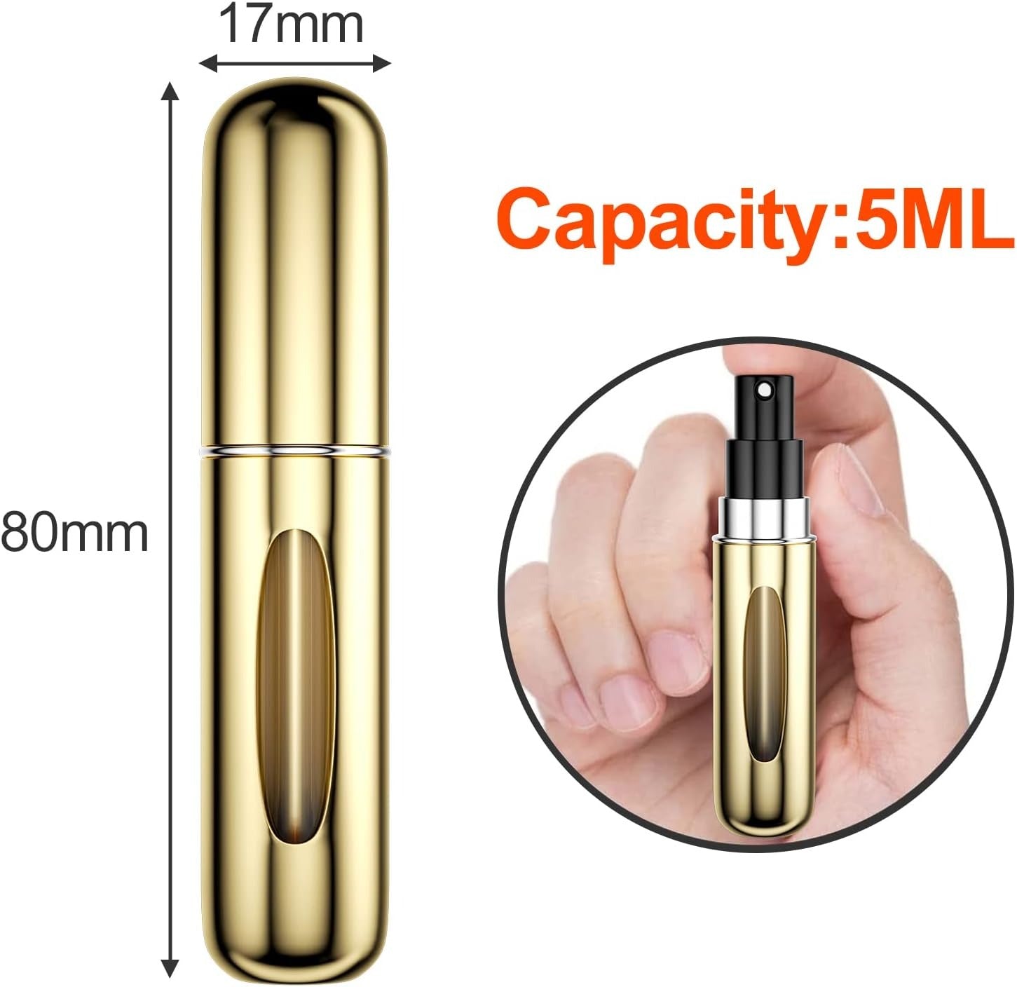 Set 6 Atomizzatori Profumo Ricaricabili 5ml Portatili
