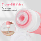 Set 4 Flaconi da Viaggio in Silicone 100ml Ricaricabili Anti-perdita