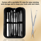 Kit 10 Strumenti Rimozione Punti Neri in Acciaio Inox