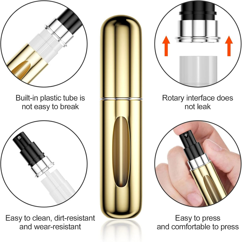 Set 6 Atomizzatori Profumo Ricaricabili 5ml Portatili
