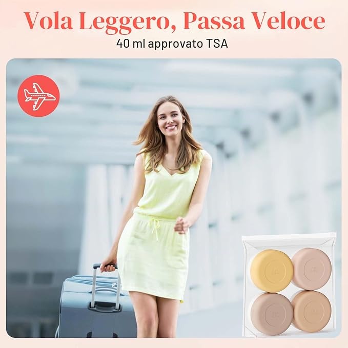 Vasetti da Viaggio in Silicone 40ml per Creme e Cosmetici