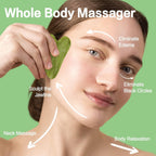 Gua Sha in Giada Verde a Forma di Cuore – Massaggio Viso e Corpo